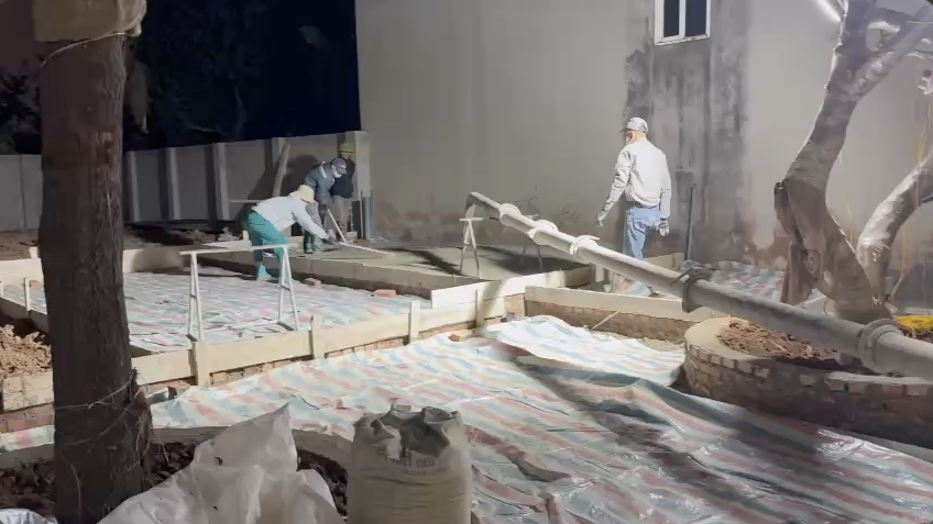 Đổ bê tông tươi bơm nền làm xưởng tại an thượng, an Khánh, Hoài Đức, Hà Nội - betongtuoihn.vn