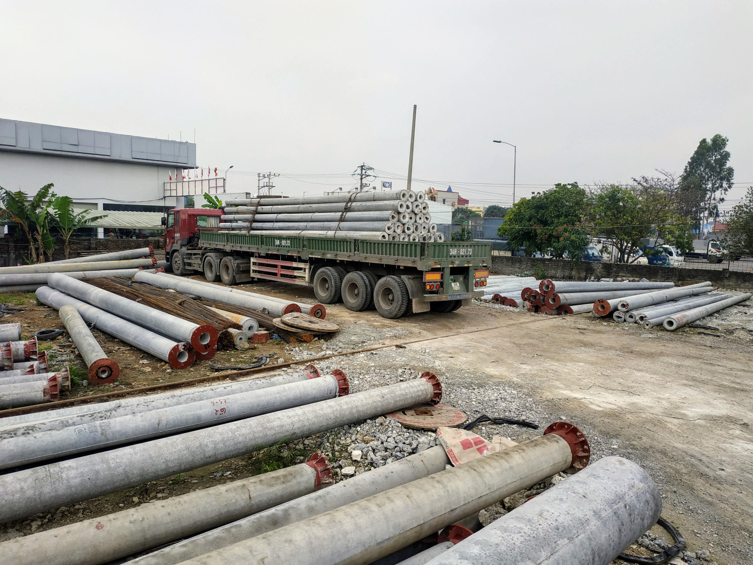 Sản phẩm cột điện tròn - Nhà máy Bê tông đúc sẵn Hà Nội, bê tông chèm An Khánh, bê tông thương phẩm