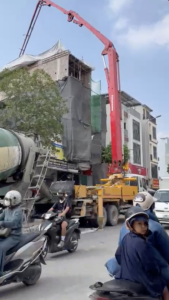 Sáng 22/10 Đổ bê tông bơm sàn Tầng 5 tại An Thọ
